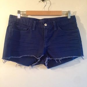 J Brand Dark Blue Cutoff Denim Shorts Size 28