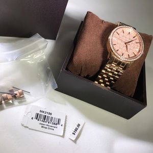 Mk rose gold watch