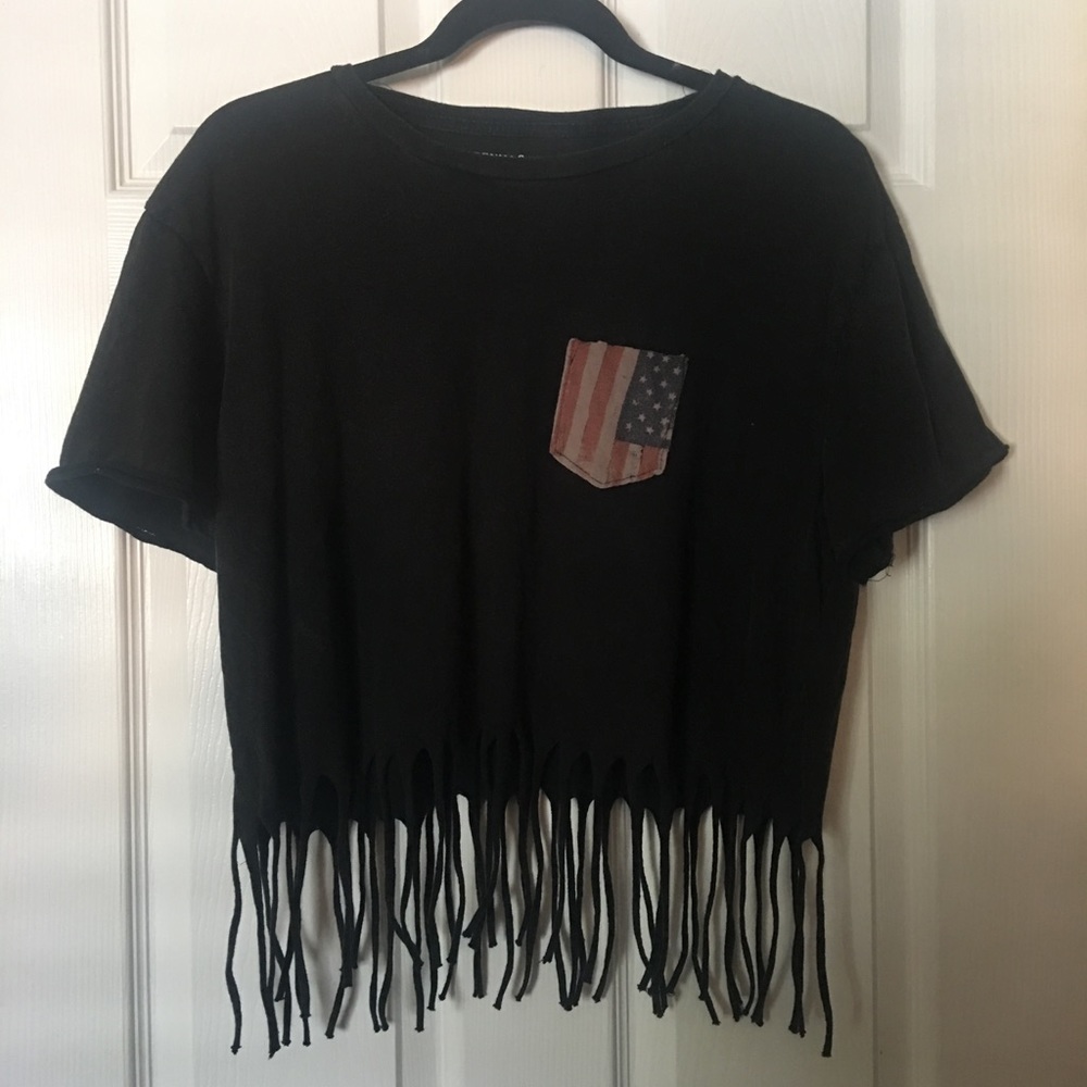 Ralph Lauren Crop Top with American Flag Pocket