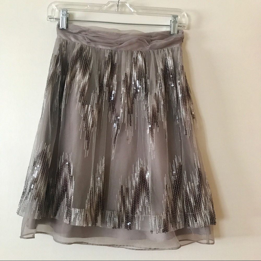 Taupe Sequined skirt