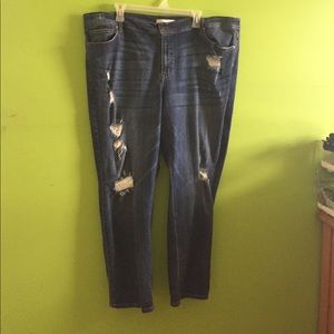 Plus Size Distressed Skinny Jeans (Never Worn)