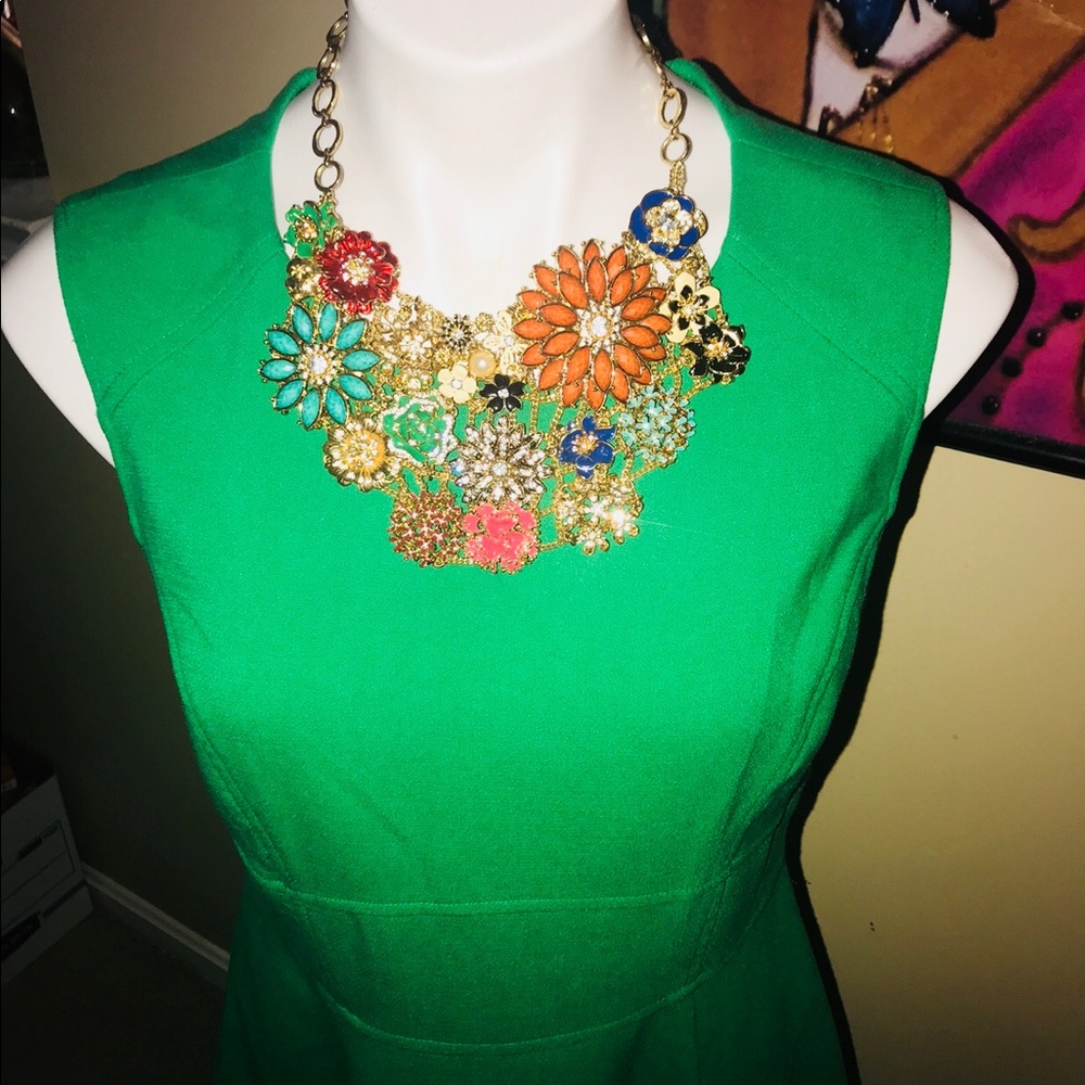 Fall Green Dress - Picture 2 of 3