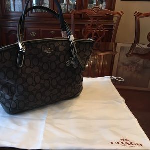 Black and Grey Coach Purse