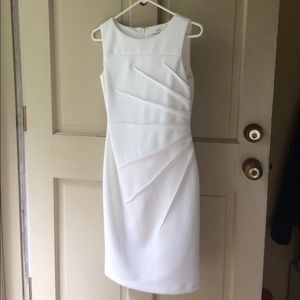 White Calvin Klein Sheath Dress