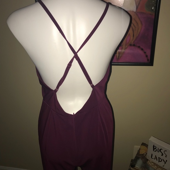 Girls Night Out Burgundy jumpsuit - Picture 4 of 4