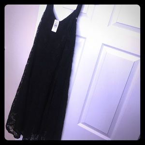 Black mid lace dress