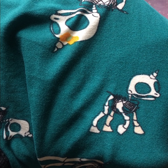 Green Unicorn Skeleton Leggings OS - Picture 3 of 3