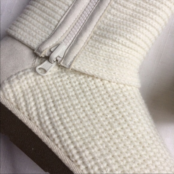 SO Women's Fold-Down Sweater Boots White - Picture 4 of 4