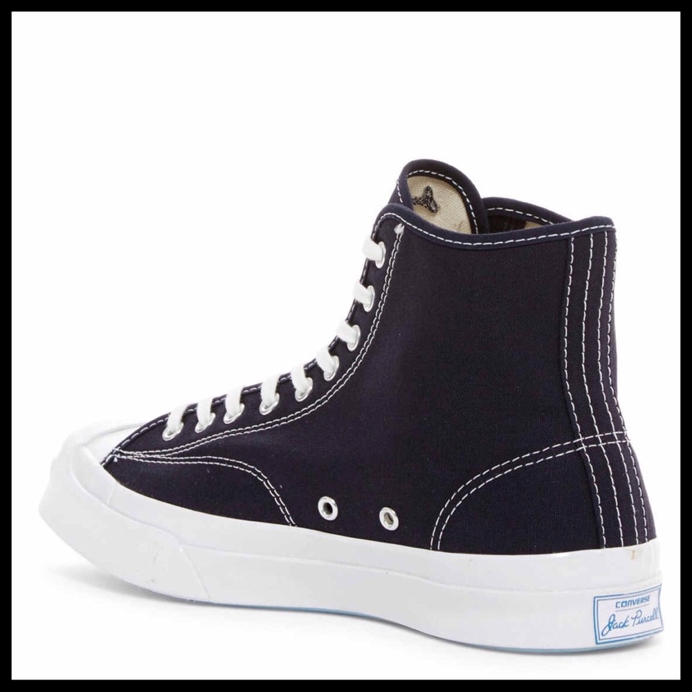 CONVERSE JACK PURCELL CHUCK TAYLOR BLACK HIGH TOPS - Picture 3 of 8