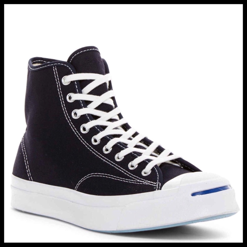 CONVERSE JACK PURCELL CHUCK TAYLOR BLACK HIGH TOPS - Picture 8 of 8
