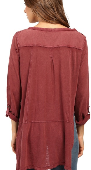 Free People High-Low Distressed Tunic Top - Picture 2 of 7