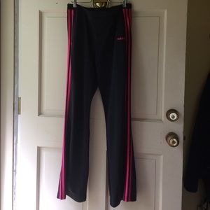 Black addidas Exercise Pants w/Pink Detailing
