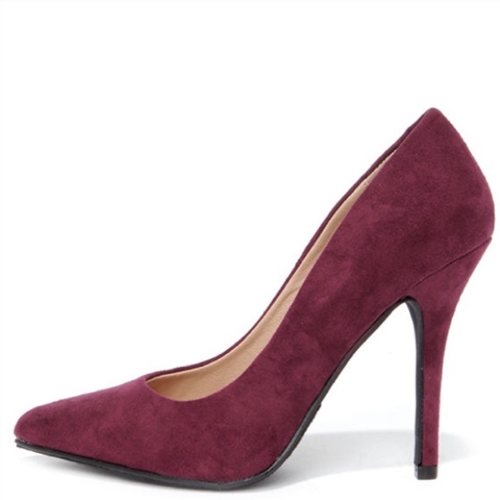 Burgundy Suede Pumps