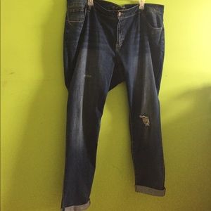 Plus Size Distressed Denim