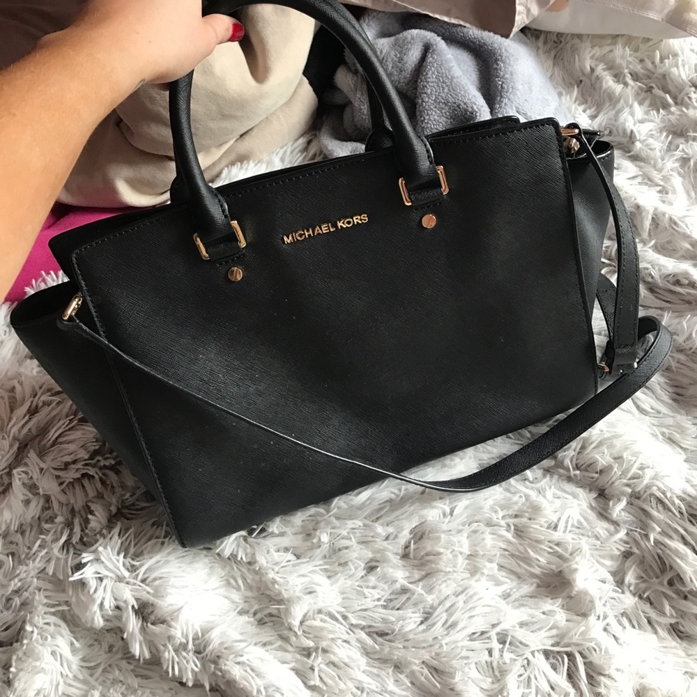 Black MK Selma bag
