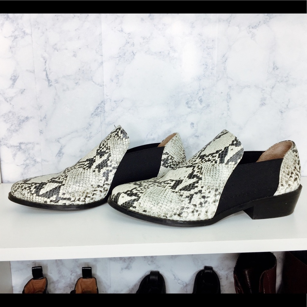 H&M Snake Skin Slip On Loafers