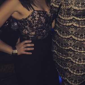 Lace top romper