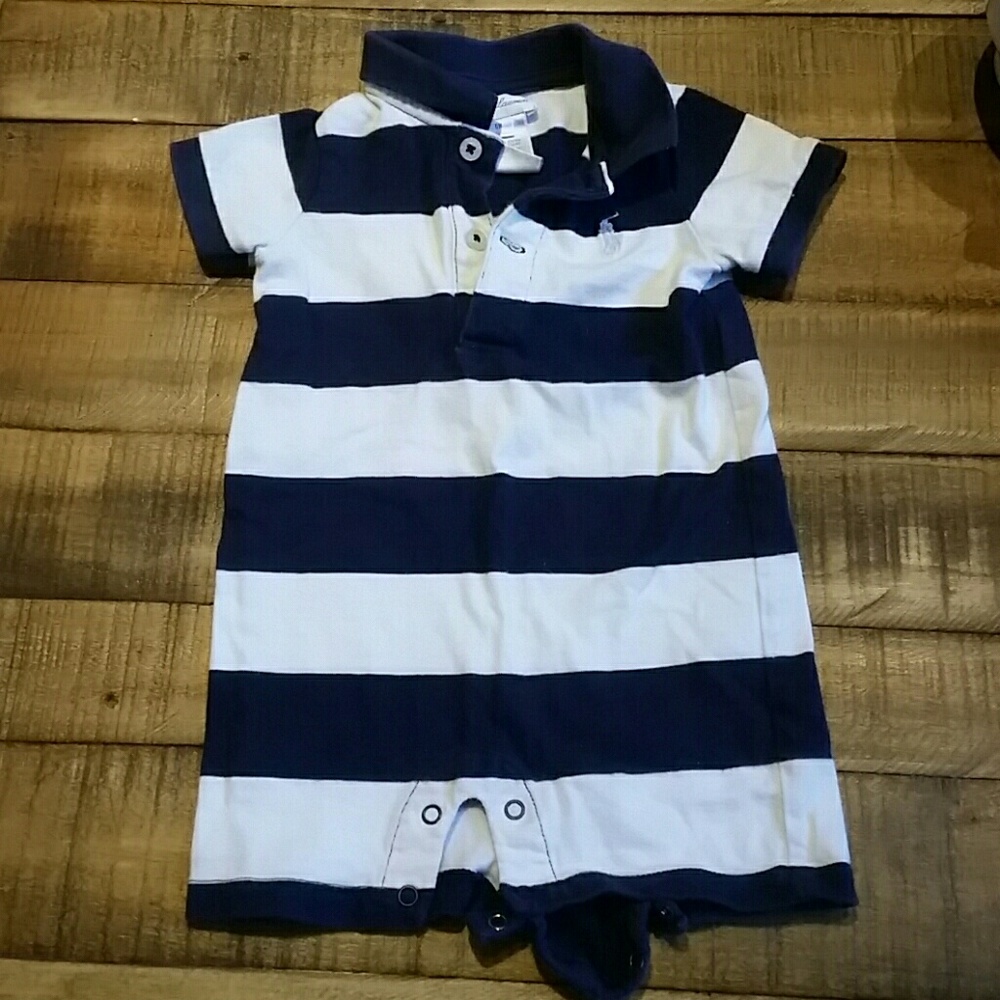 Ralph Lauren rugby striped romper