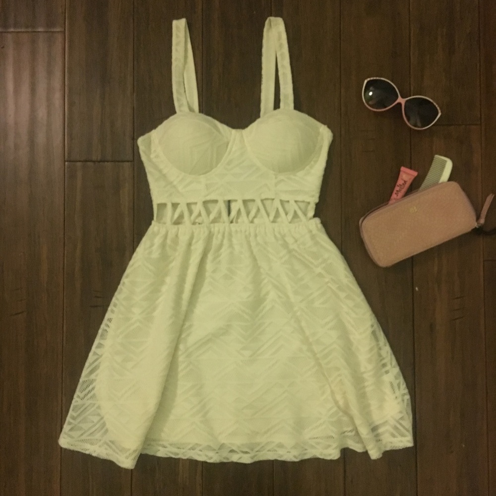 White Cut Out Dress