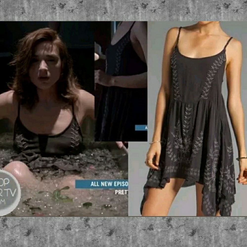 💣SOLD💥🌈 free People Meadows  Medallion Shark bite dress - Picture 2 of 8