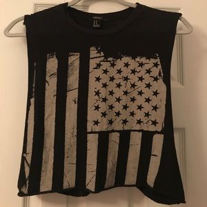 American Flag Crop Top