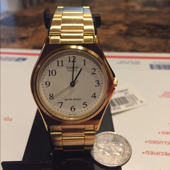 casio white face watch