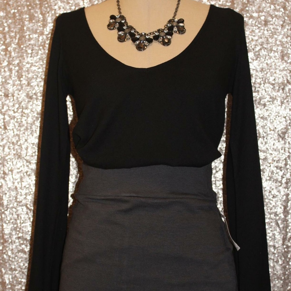 ZARA Collection Black Long Sleeve Blouse