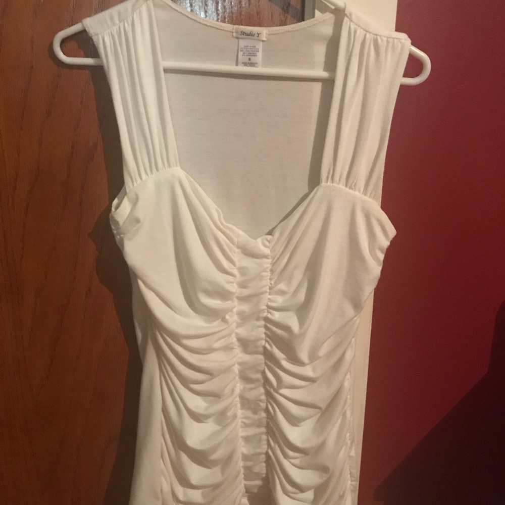 Cream colored Studio T sleeveless top