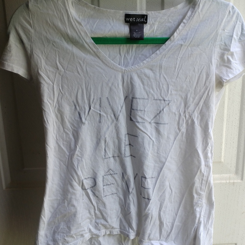 Wet seal faded words t-shirt size small