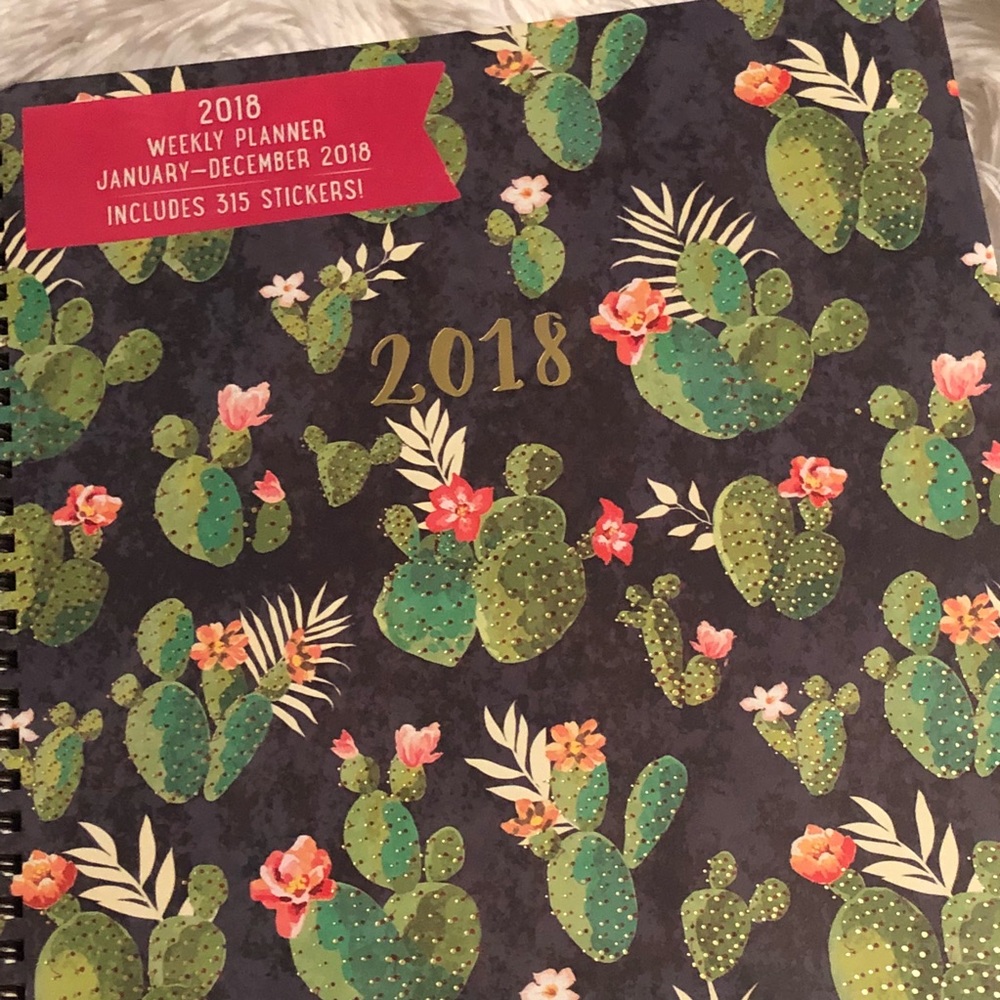 🚫SOLD ON Ⓜ️🚫New Trendy 2018 Cactus Print Planner - Picture 6 of 8