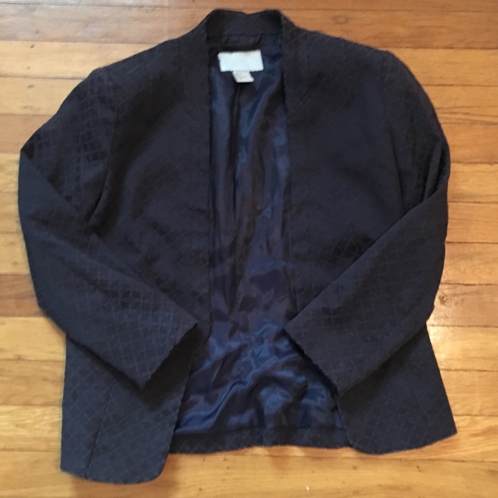 Navy Print Blazer