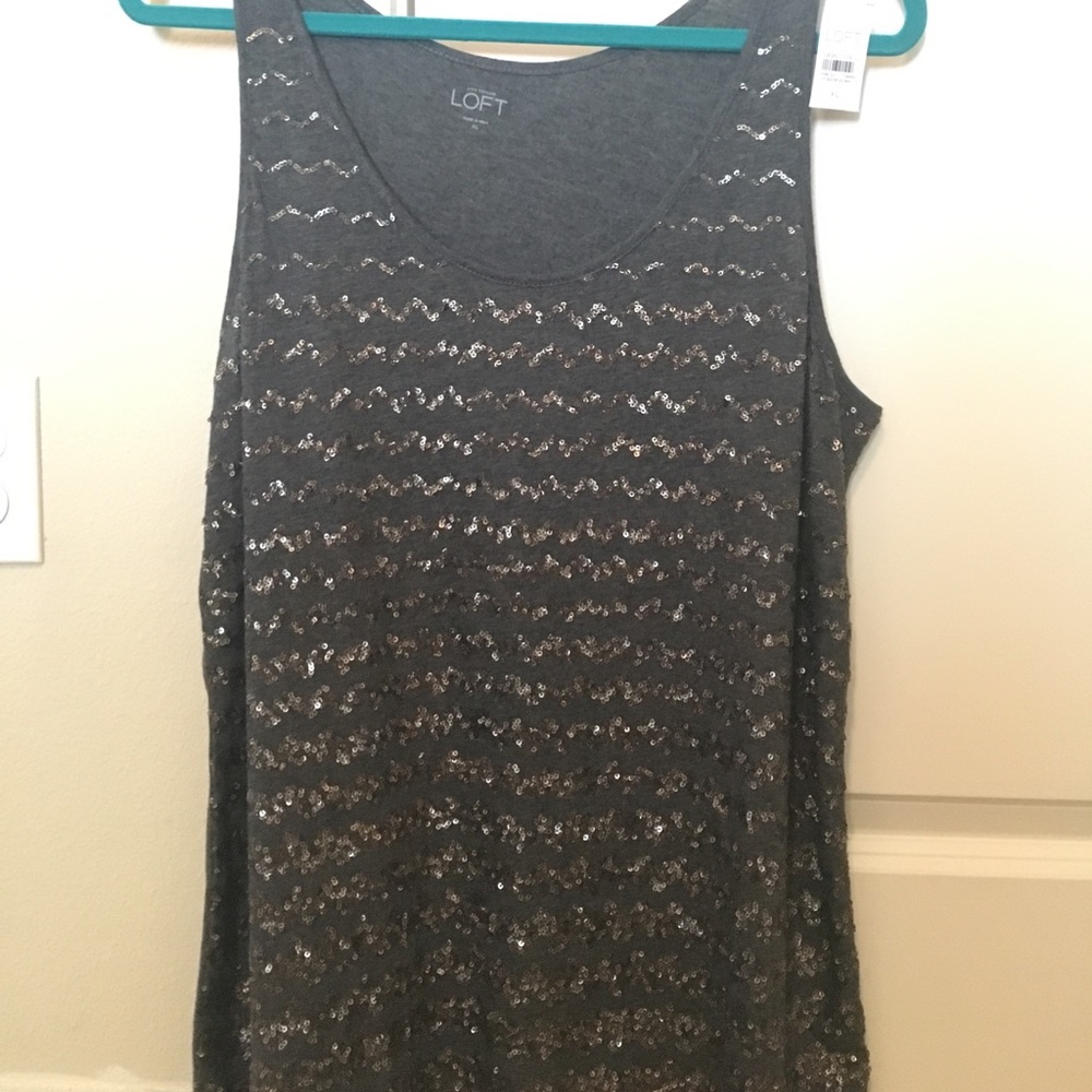 NWT Loft glitter tank