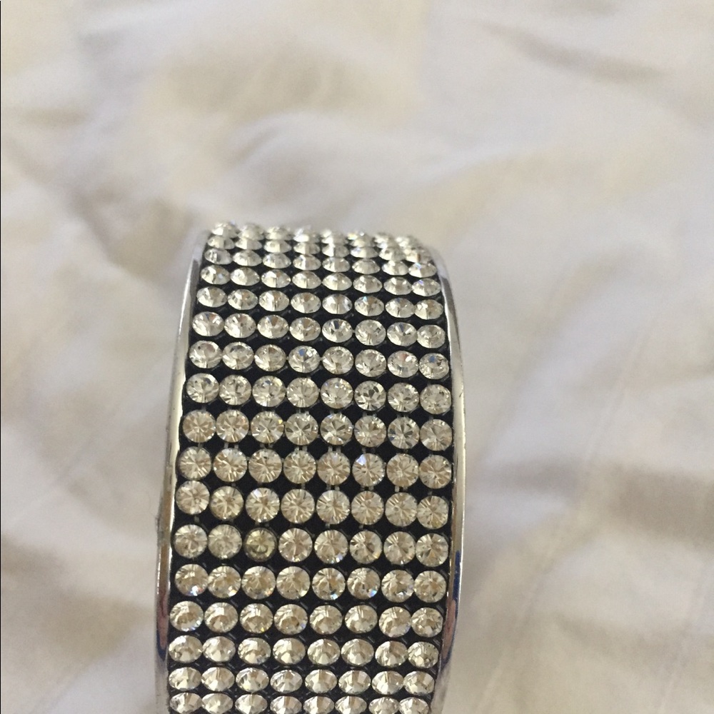 Swarovski black and silver cuff bracelet