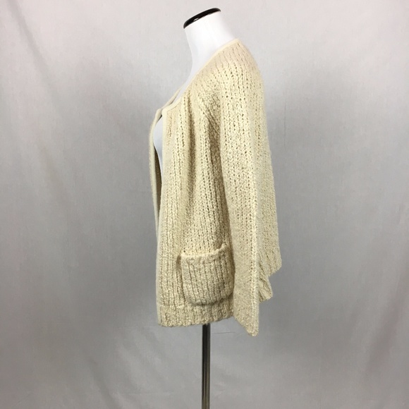 LOFT Chunky knit wool blend open front cardigan - Picture 6 of 6