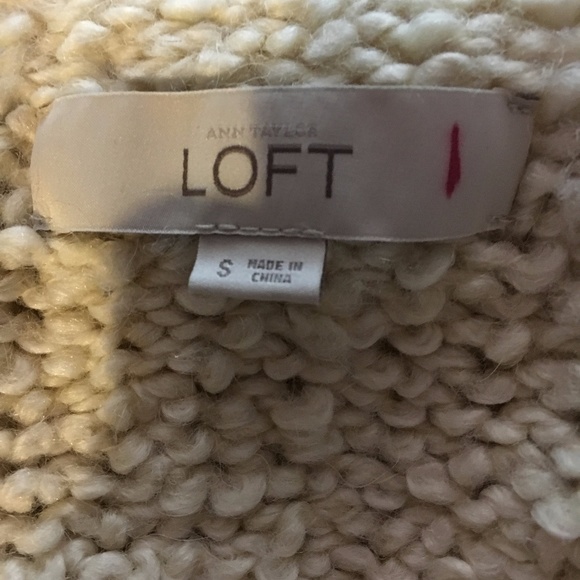 LOFT Chunky knit wool blend open front cardigan - Picture 2 of 6