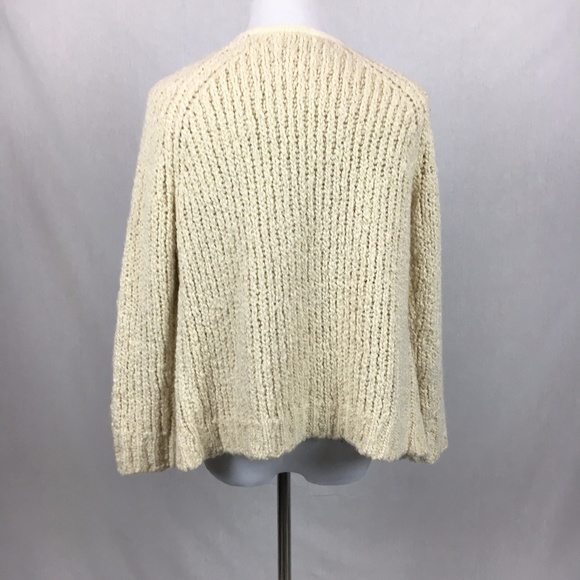 LOFT Chunky knit wool blend open front cardigan - Picture 5 of 6