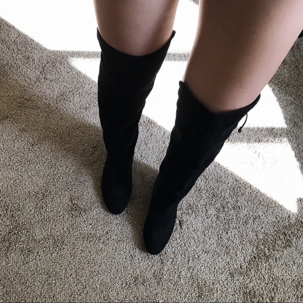 🕉☯️over the knee leather/suede boots💟☮️