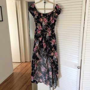 Mind Code Off-the-Shoulder Romper with Train