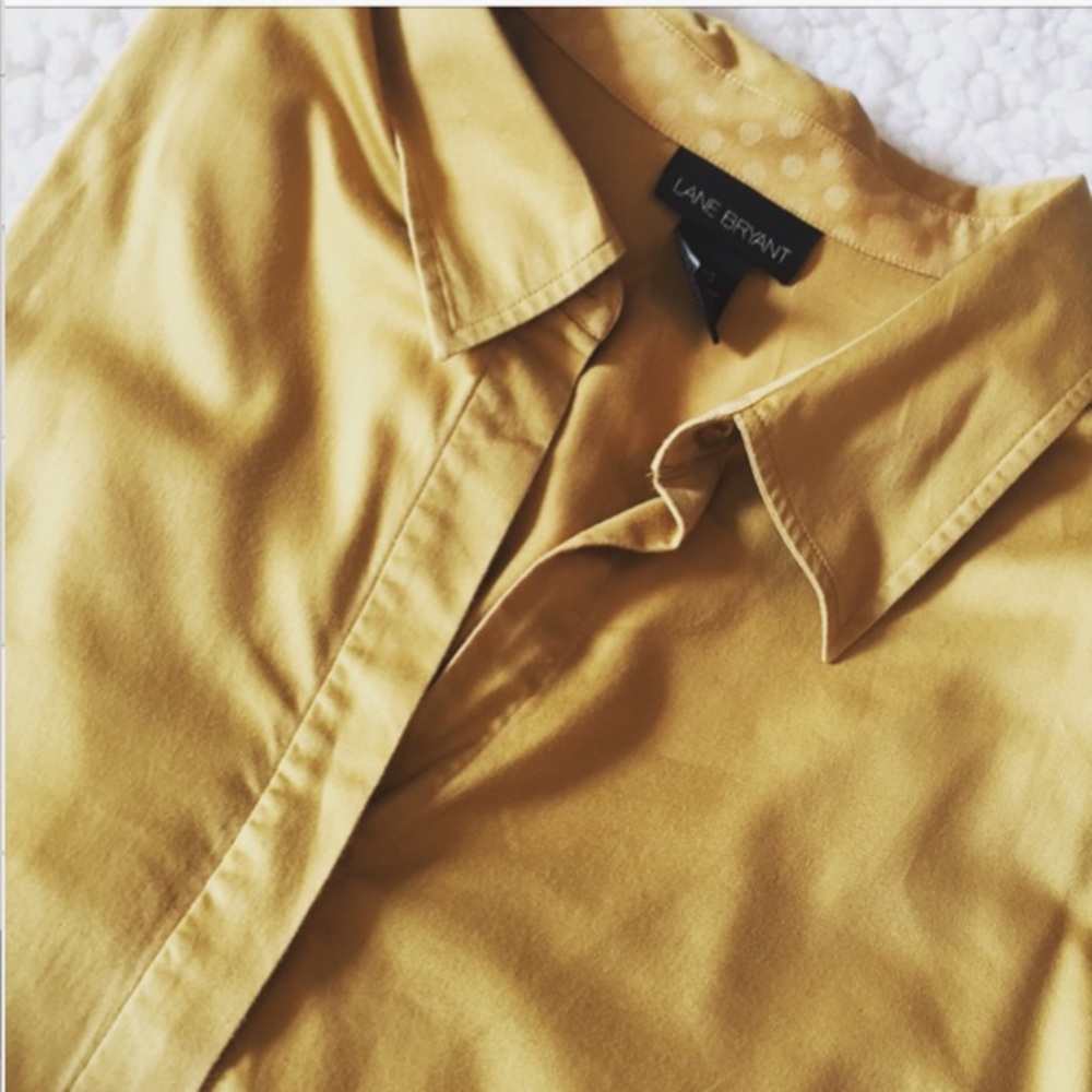 Lane Bryant Gold Blouse Sz 18/20 - Picture 2 of 4