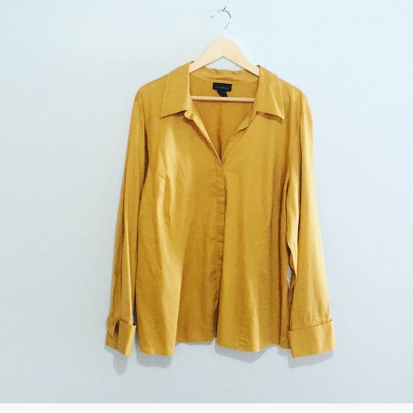 Lane Bryant Tops - Lane Bryant Gold Blouse Sz 18/20