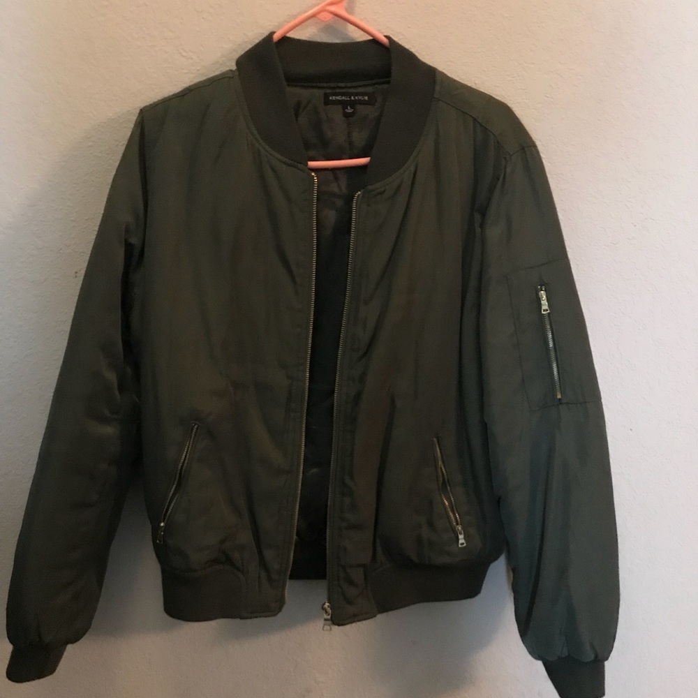 Army green Kendall & kylie bomber