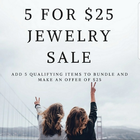 5 for $25 Silver Color Bar Medallion Necklace - Picture 4 of 4