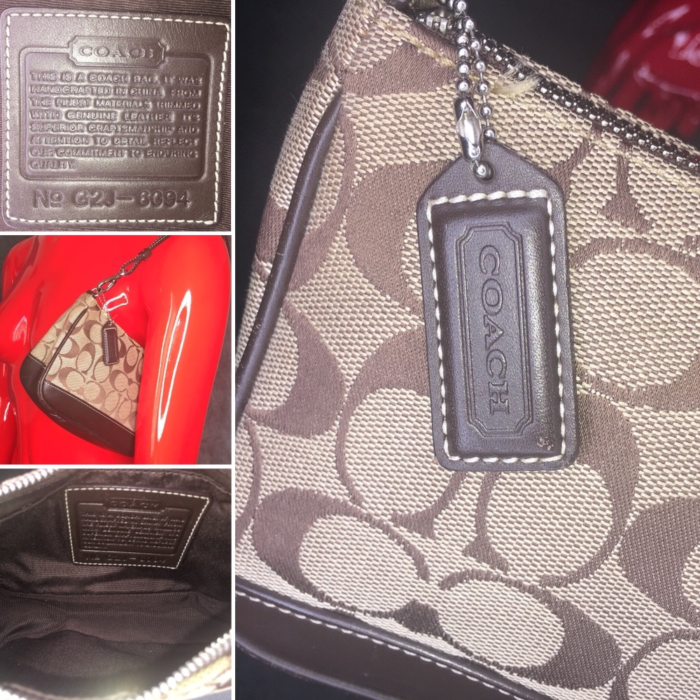 Coach Signature mini purse Brown