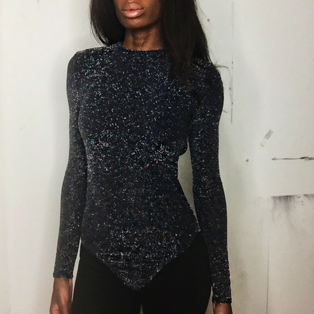 H&M Beyoncé Custom Shiney Silver Body Suit