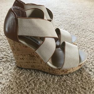 Steve Madden cork wedges size 6