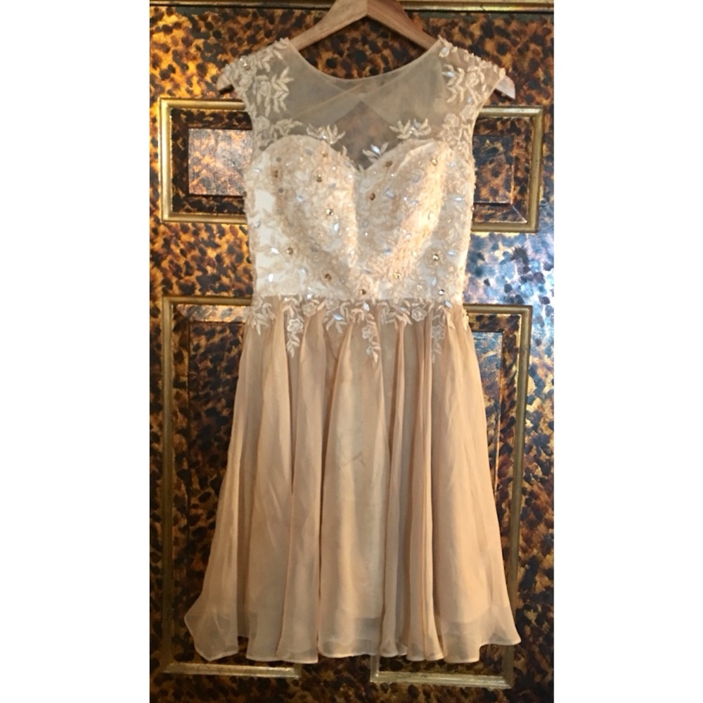 Homecoming Beaded Appliqué Dress-Special Order (6)