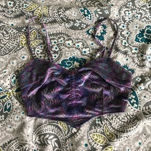 Purple Velvet Bra Top