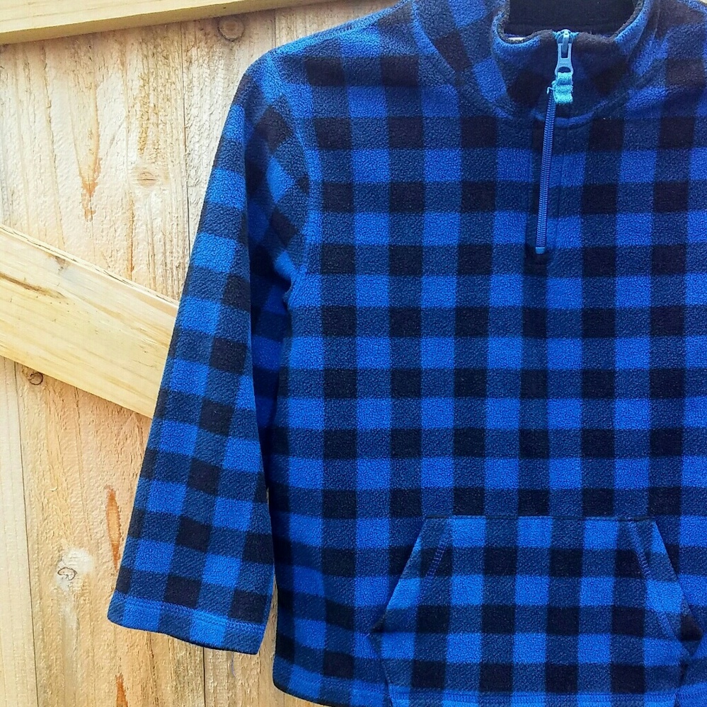 Plaid fleece pullover(Size 7X)