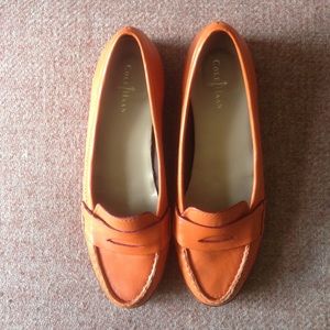 Cole Haan orange loafers
