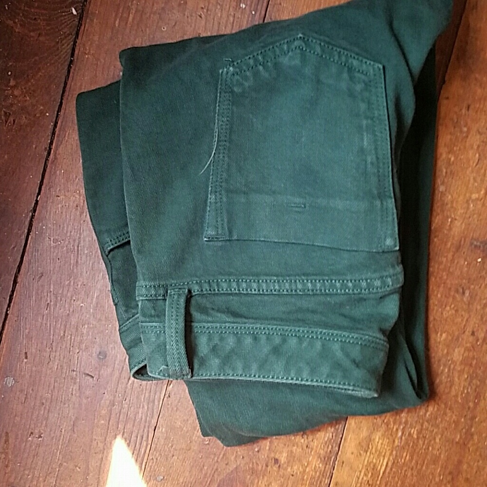 Skinny fit emerald green jeans